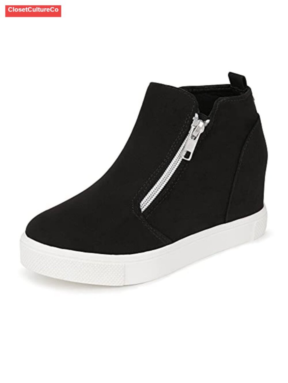 Girls Wedge Sneakers High Top Platform Shoes with Hidden Wedge